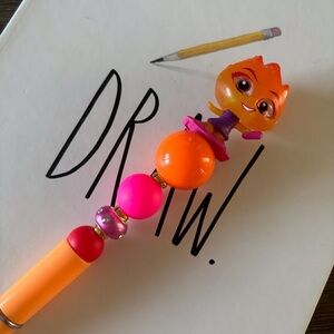 Disney Doorables: Elemental: Ember Lumen handmade beaded pen